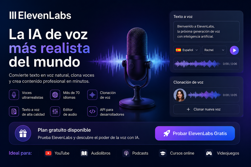 ElevenLabs: la mejor IA para generar voces realistas en 2026 | EasyLifeAI