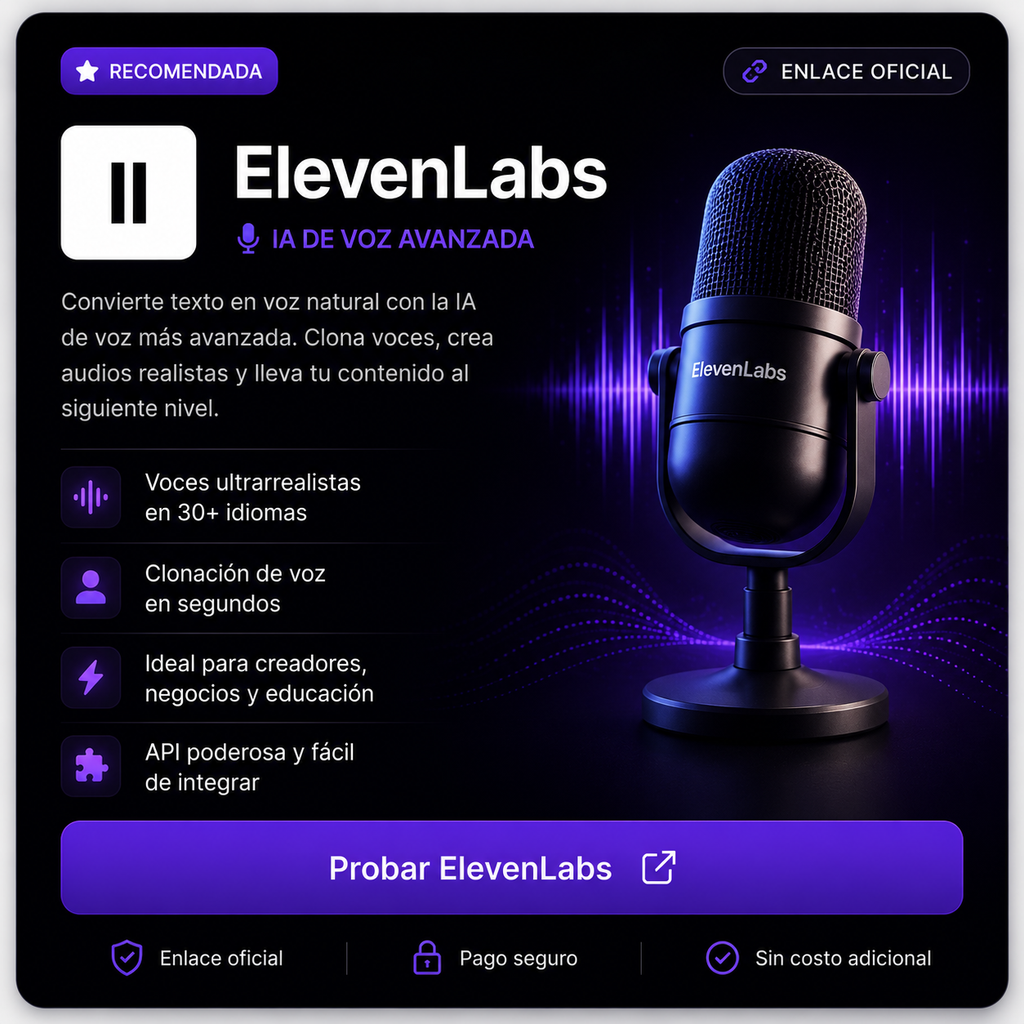 ElevenLabs: la mejor IA para generar voces realistas en 2026 | EasyLifeAI