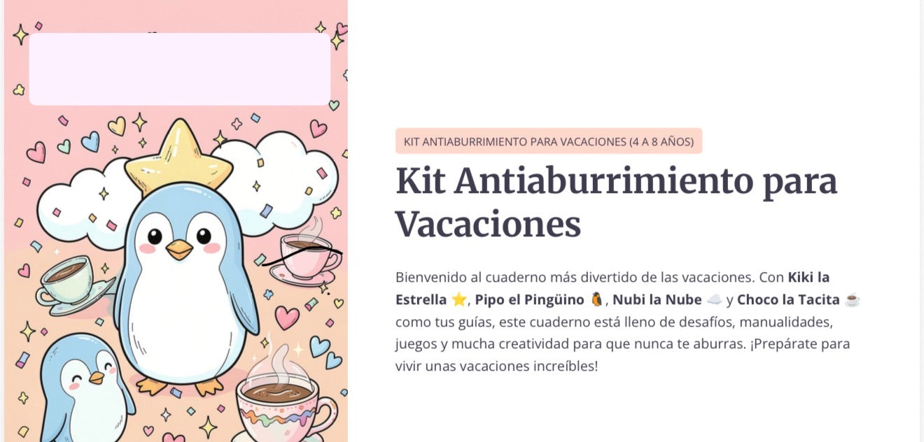 Ebook Antiaburrimiento para niños en vacaciones